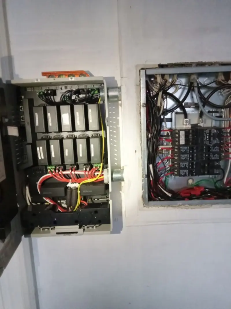 Electrical panel upgrade completed for Security Camera Wiring in Corinth